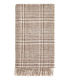 Plaid Pure Laine Anglaise Glen Check Brun et Ecru 140X185 cm