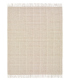 Plaid Pure Laine Anglaise Glen Check Beige et Ecru 140X185 cm