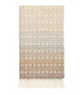 Plaid Pure Laine Anglaise Ombre Diamond Naturel 140X185 cm