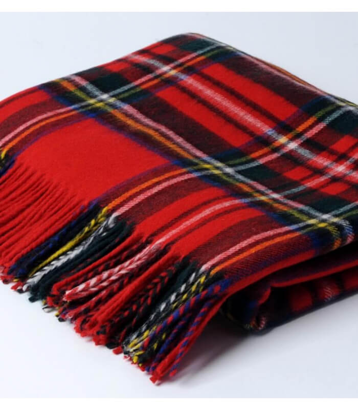 Plaid Écossais Rouge Royal Stewart - 140 X 185cm