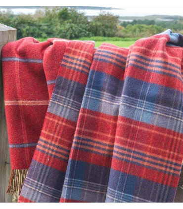 Plaid Scottish Heritage Rouge et Bleu