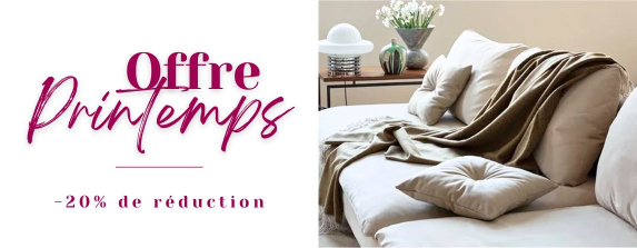Offre Printemps : 8 plaids coups coeur à -20%