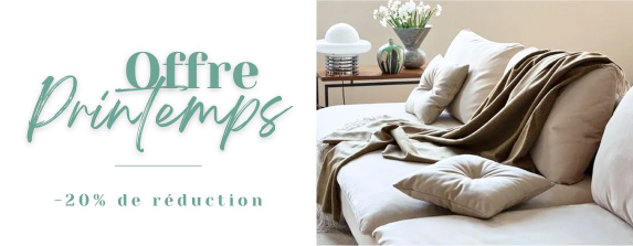 OFFRE PRINTEMPS : 20% de réduction sur 8 plaids Coup de coeur