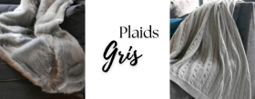 Plaid Gris - Sélection de Qualité à partir de 59€ I chez Plaid Addict