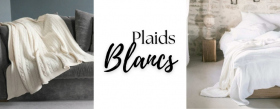 Plaid Blanc - La boutique des plaids - Plaid-addict.com