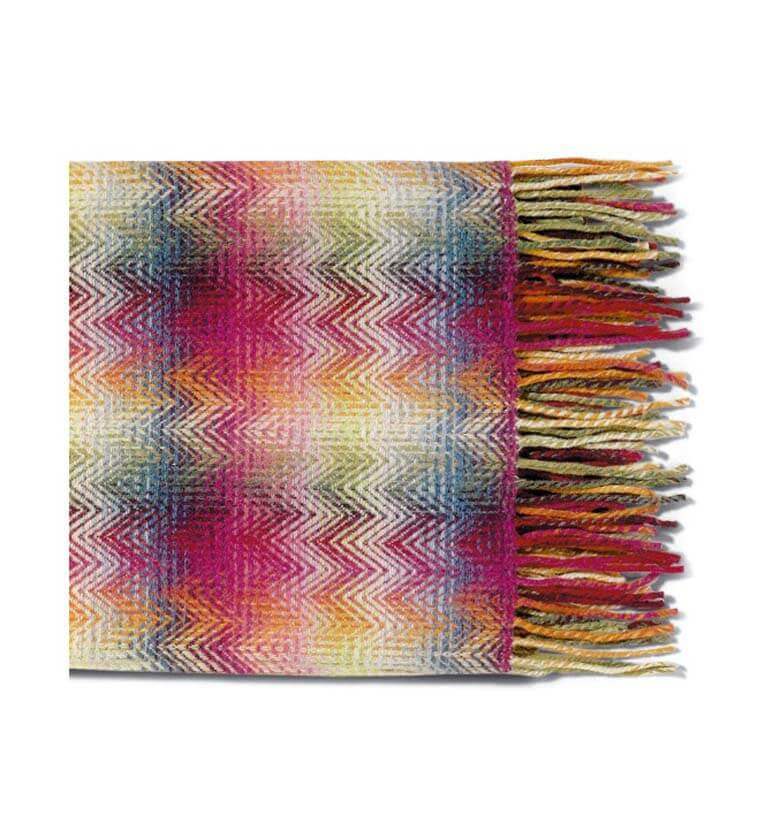 Plaid Missoni Montgomery 156 - en 70% Laine, 30% Polyamide - tissé en Italie