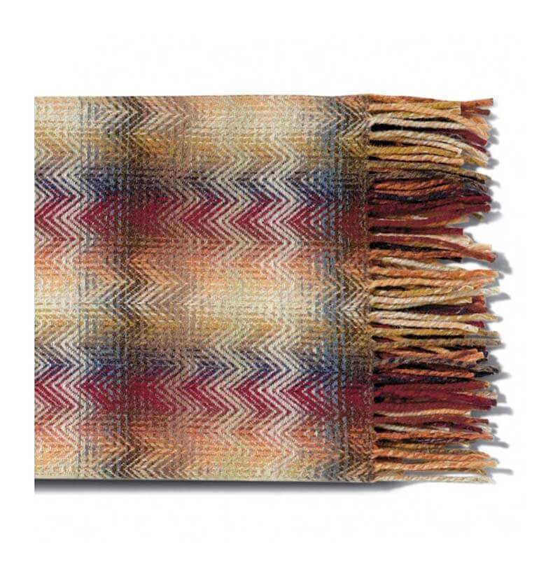 Plaid Missoni Montgomery 160 - en 70% Laine, 30% Polyamide - tissé en Italie