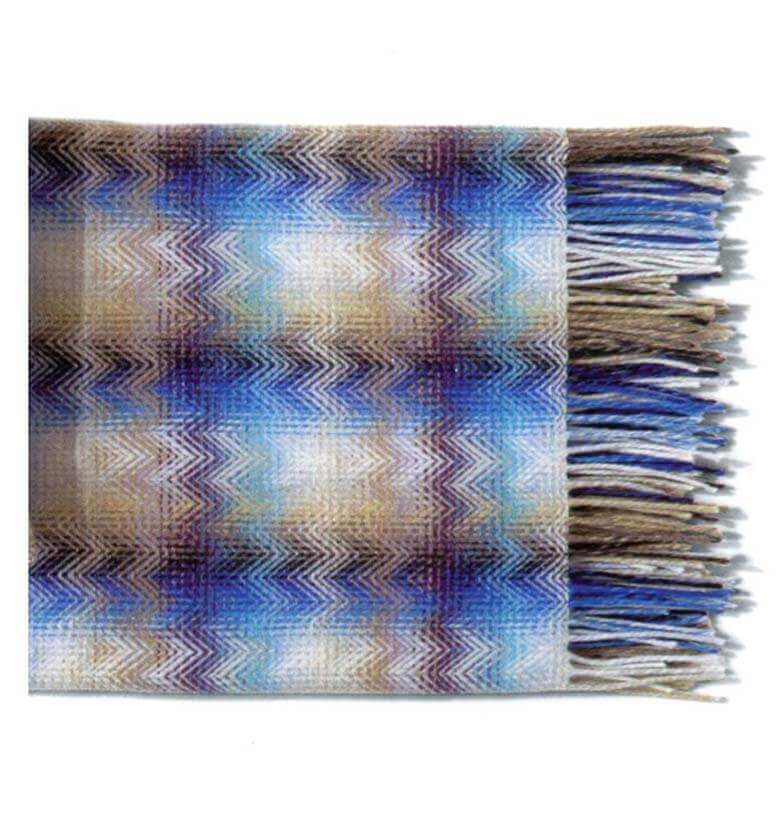 Plaid Missoni Montgomery 170 - en 70% Laine, 30% Polyamide - tissé en Italie