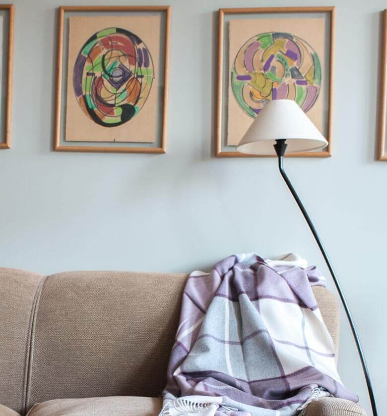 Plaid Laine Alpaga Luxe Hacienda Mauve - cadeau déco en baby alpaga tissé en Pérou