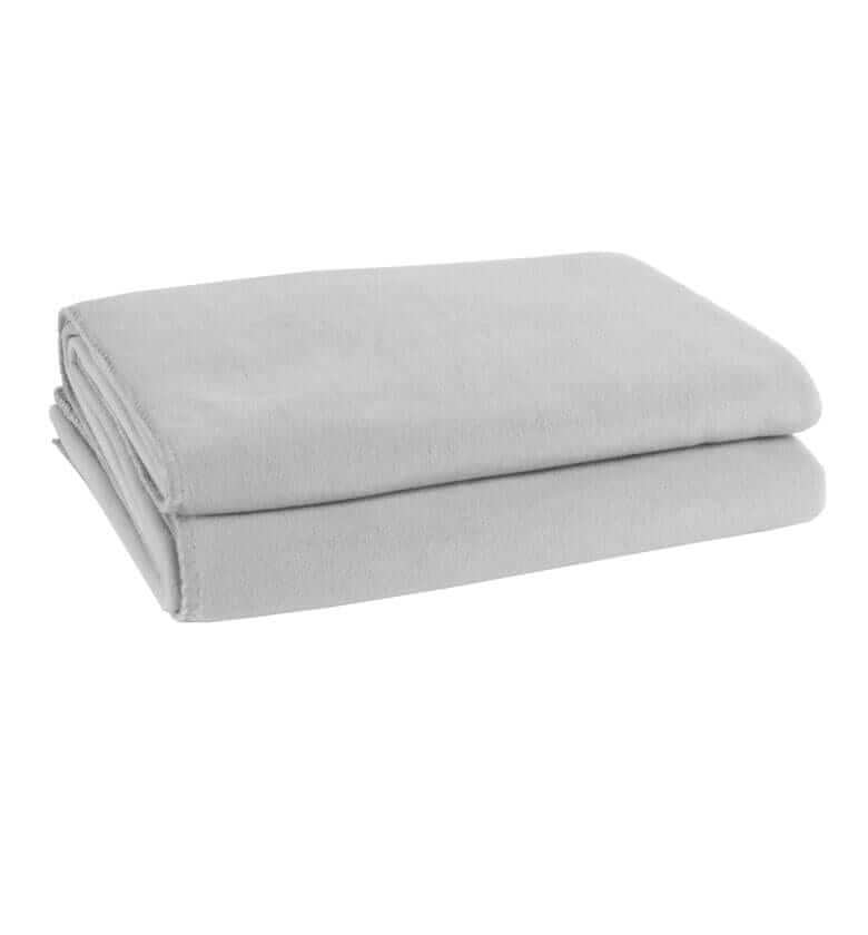 Plaid Polaire gris - détail texture douce pour canapé et chambre