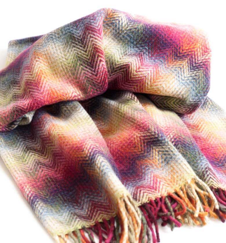Plaid Missoni Montgomery 156 - cadeau déco en 70% Laine, 30% Polyamide tissé en Italie