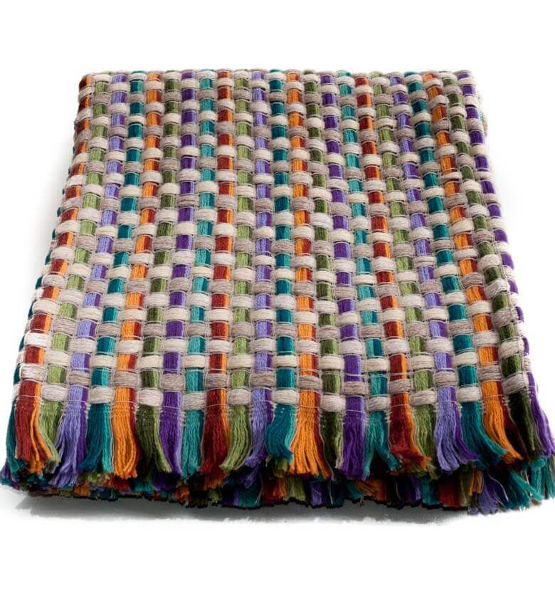 Plaid Missoni Jocker 128 - cadeau déco en 80% Laine, 20% Polyamide tissé en Italie