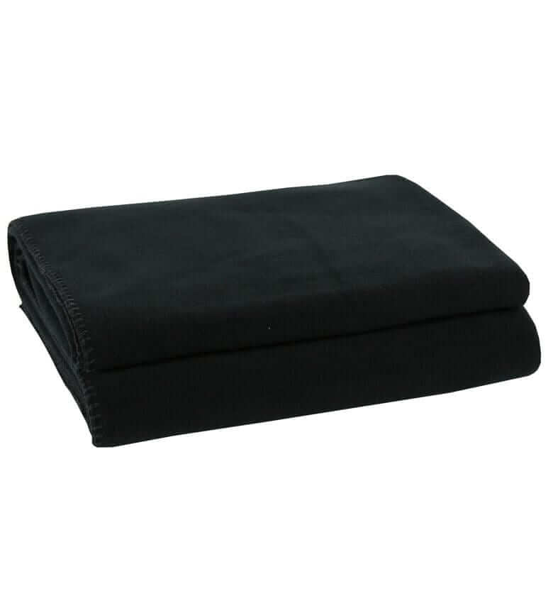 Plaid Polaire noir - détail texture douce pour canapé et chambre