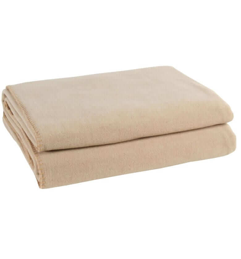 Plaid Polaire beige - détail texture douce pour canapé et chambre