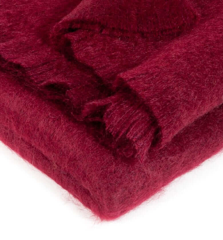 Plaid Mohair or - détail texture douce pour canapé et chambre