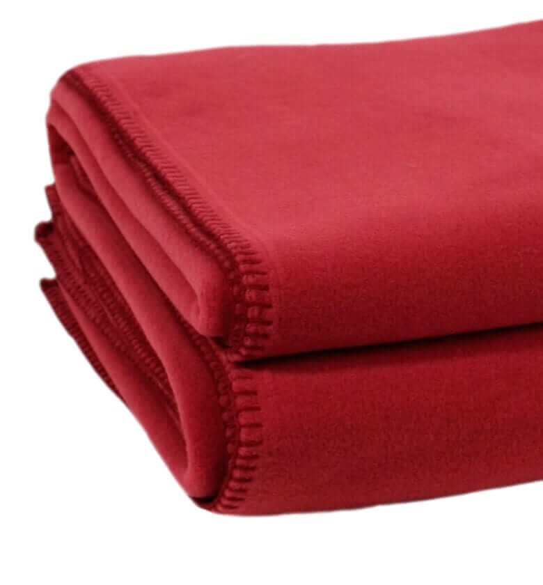Plaid Polaire Luxe Rouge - en Polaire - tissé en Italie