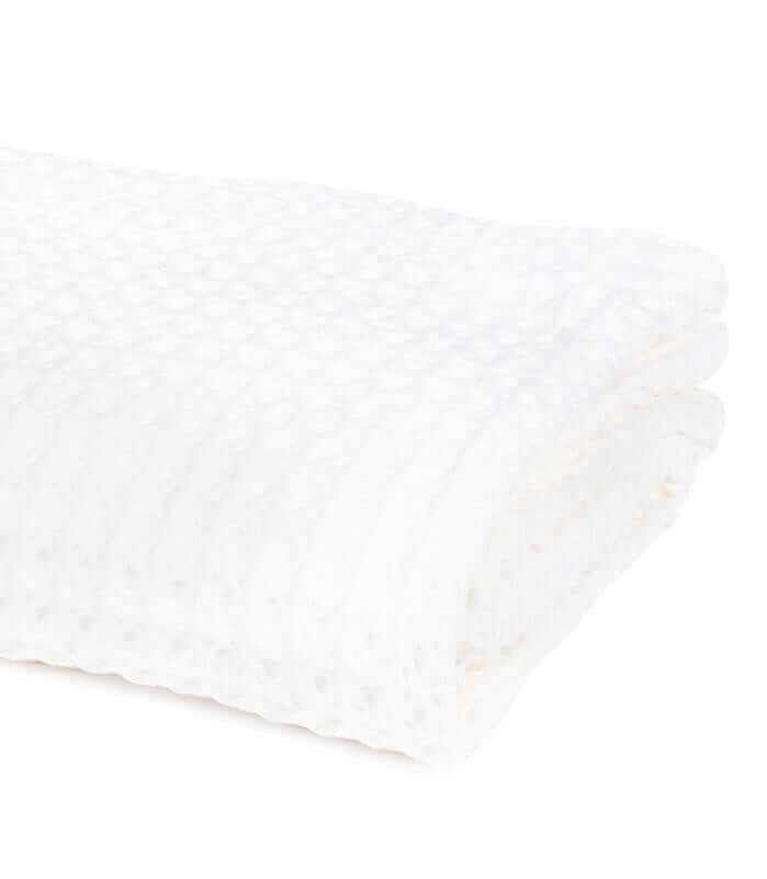 Jeté de canapé/Couvre-lit Blanc Cassé 100% coton, Plaid Addict
