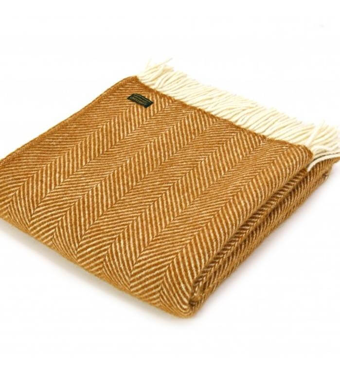 Plaid Laine Jaune Moutarde 150 x 183 cm, The Mill, ambiance cocooning