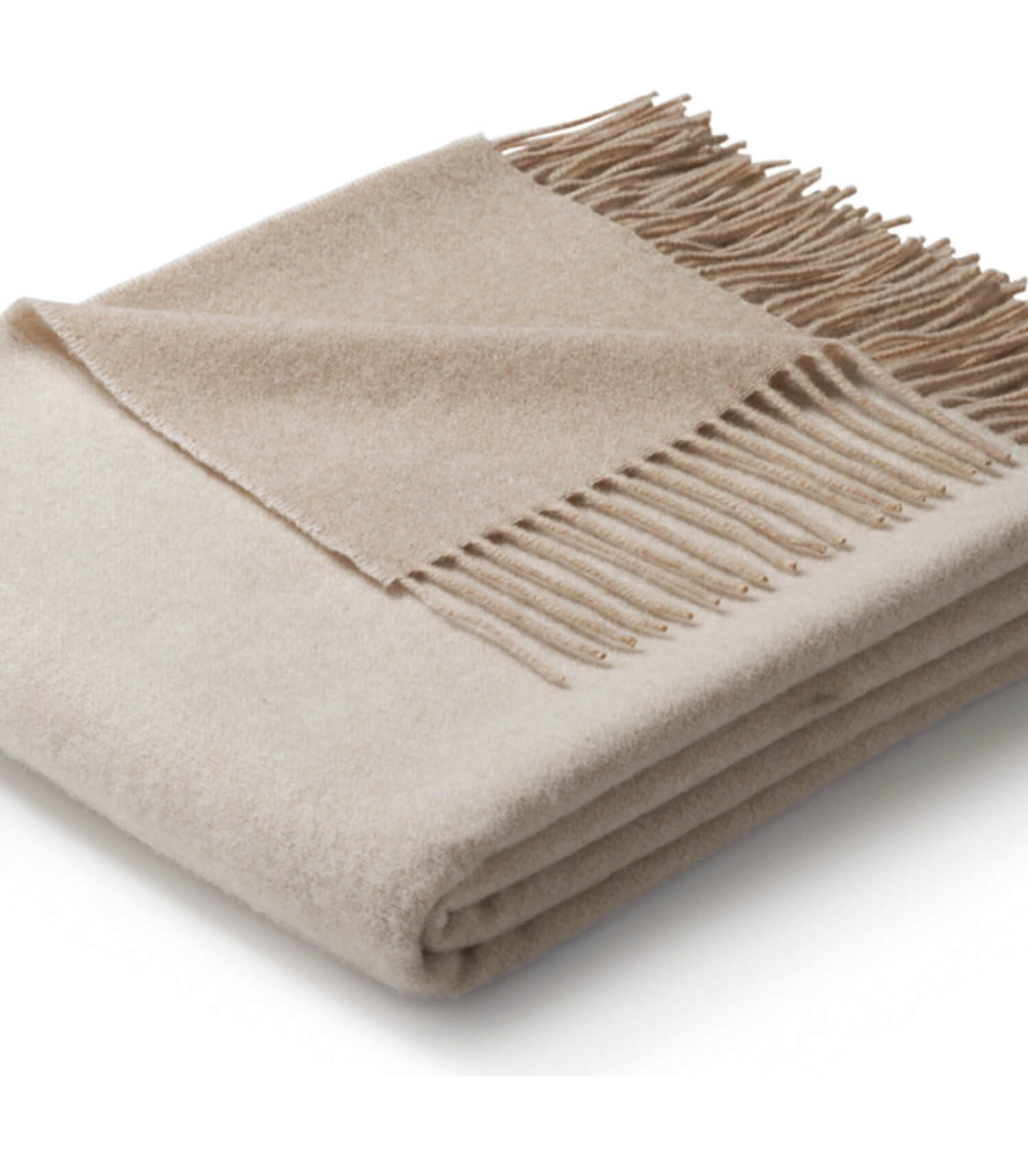 Plaid Pure Laine Douce Reversible Beige et Crème 130 x 170 cm - Collection VENICE, Plaid Addict