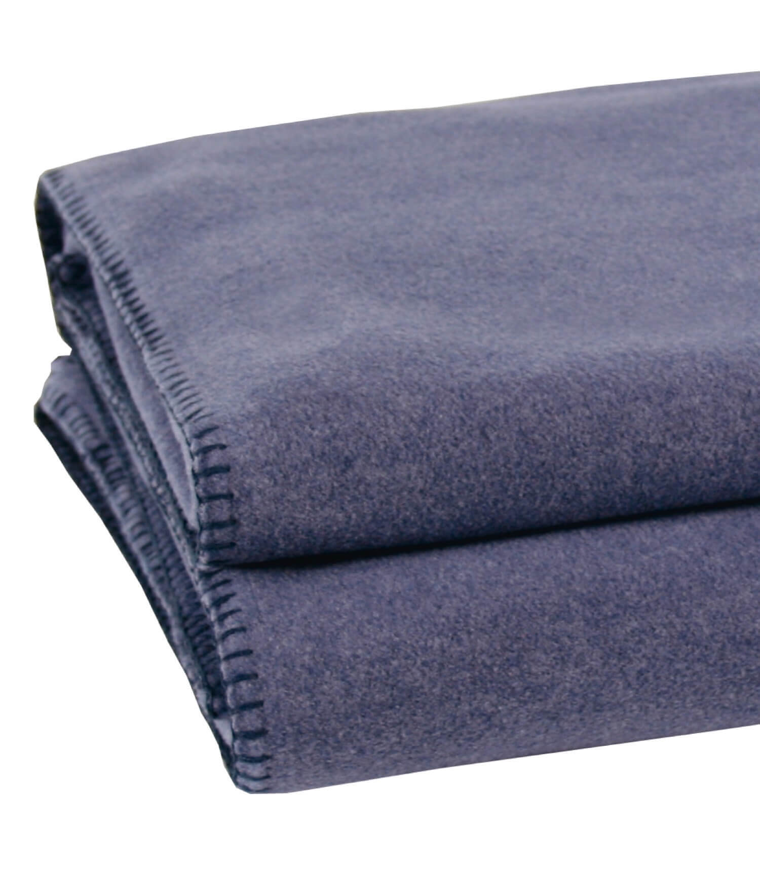 Plaid Polaire Luxe Bleu Indigo 110 x 160 cm, Zoeppritz, tissé en Italie