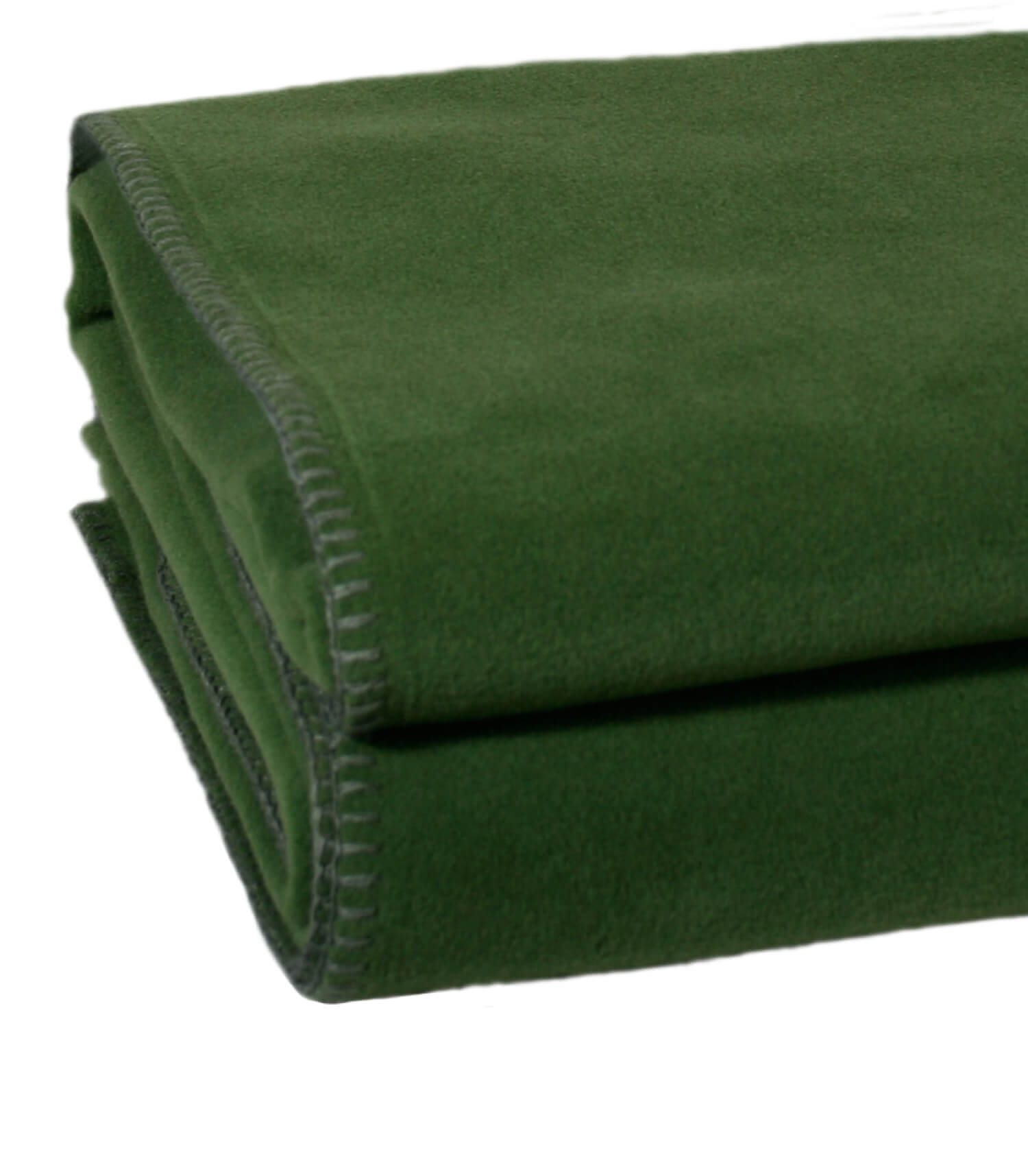 Plaid Polaire Luxe Vert foncé 110 x 160 cm, Zoeppritz, tissé en Italie