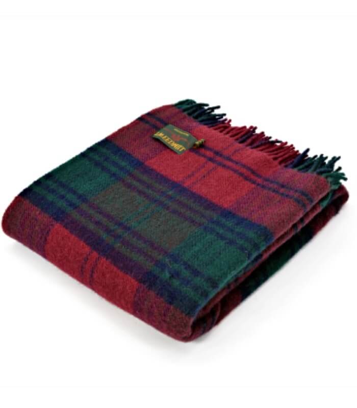 Plaid Pure Laine Écossais Lindsay 150 x 183 cm, The Mill, tissé en Angleterre