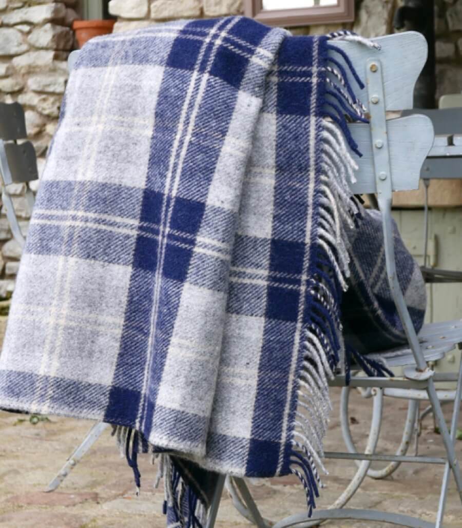 Plaid Pure Laine Écossais Bannockbane 150 x 183 cm, The Mill, ambiance cocooning