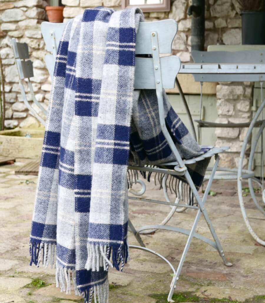 Plaid Pure Laine Écossais Bannockbane 150 x 183 cm, The Mill, idée cadeau déco