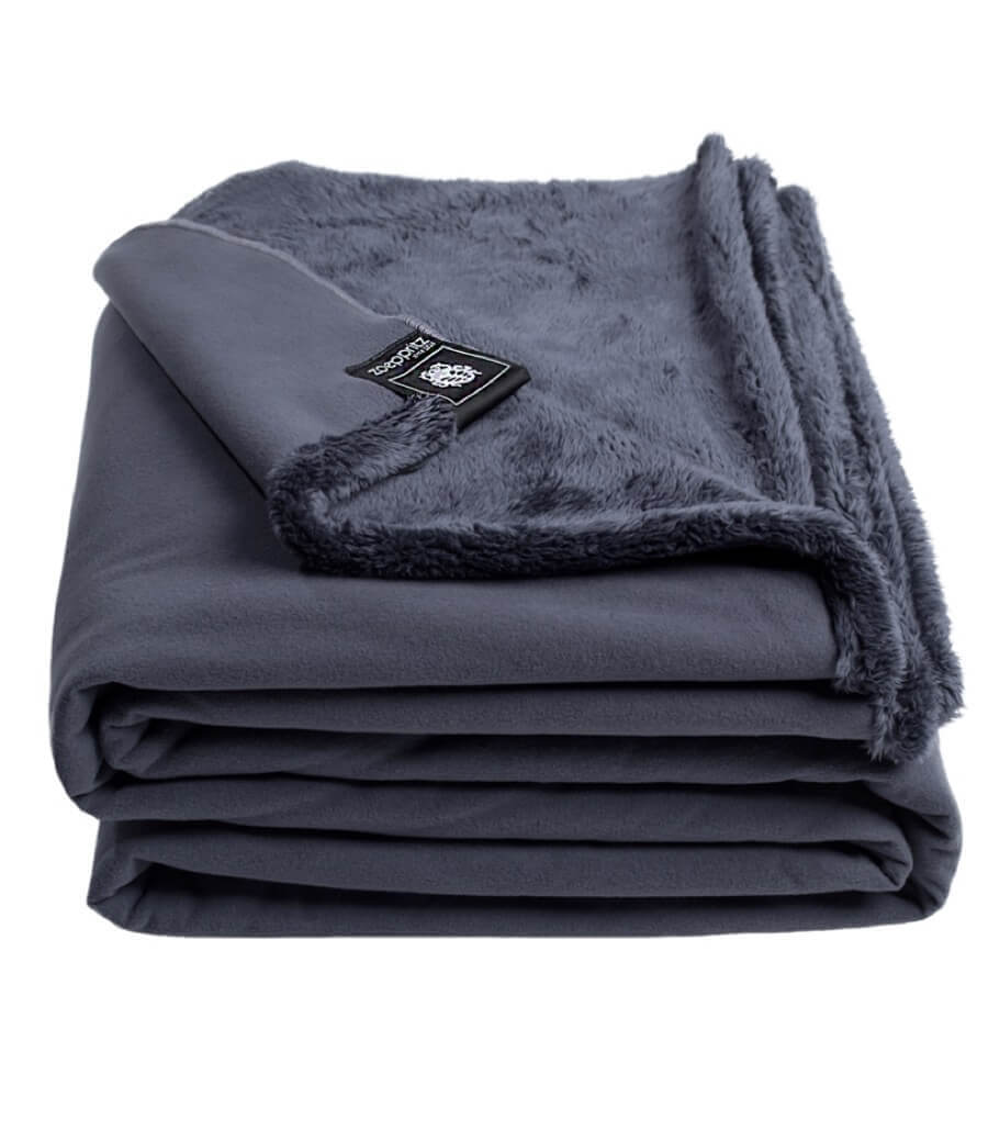 Plaid Imitation Fourrure Ultra Doux Gris Foncé - Collection Laponie - 140 x 190 cm, Plaid Addict