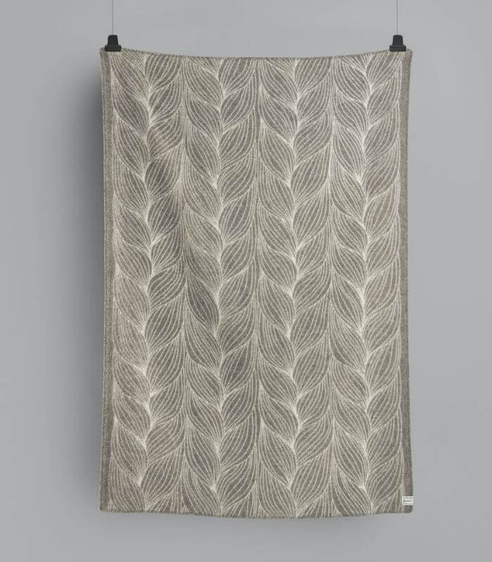 Plaid Pure Laine Design Scandinave 135 x 200 cm, Roros Tweed, gros plan sur la matière
