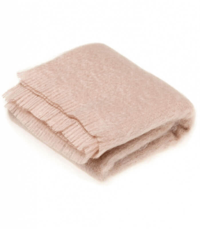 Plaid Mohair Beige Luxe - confort et douceur en Mohair