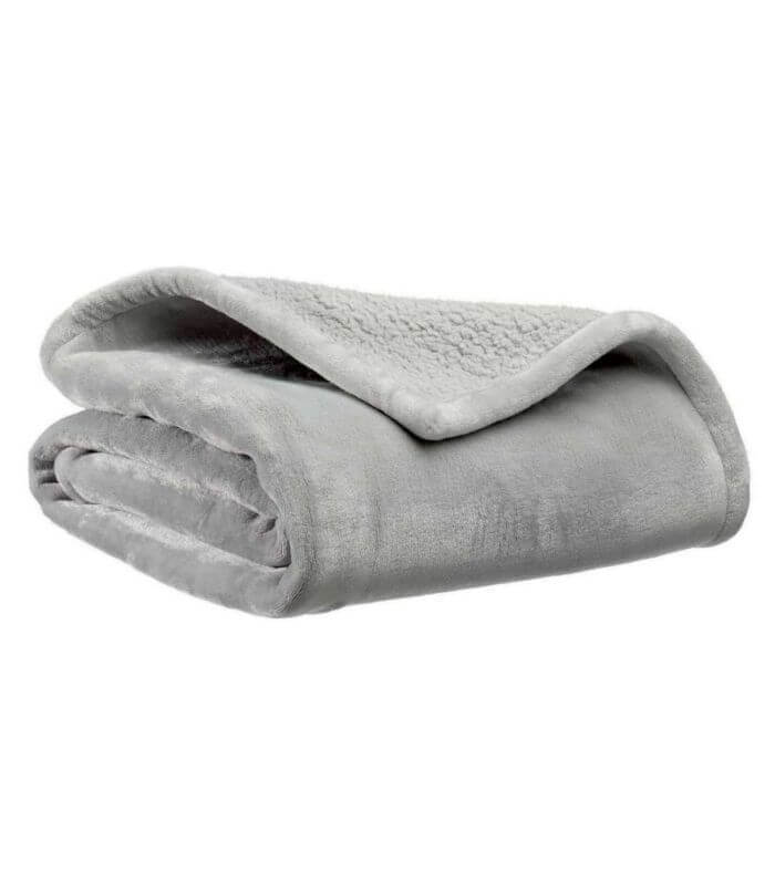 Plaid Cocooning Effet Mouton Gris, Plaid Addict, gros plan sur la matière