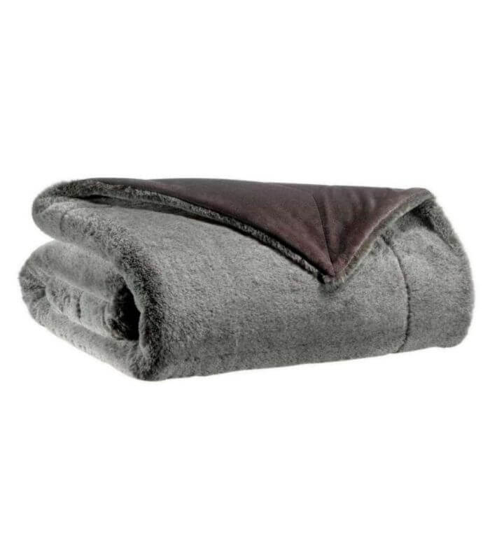 Plaid Fausse Fourrure Cacao 130 x 160 cm, Vivaraise, confort haut de gamme