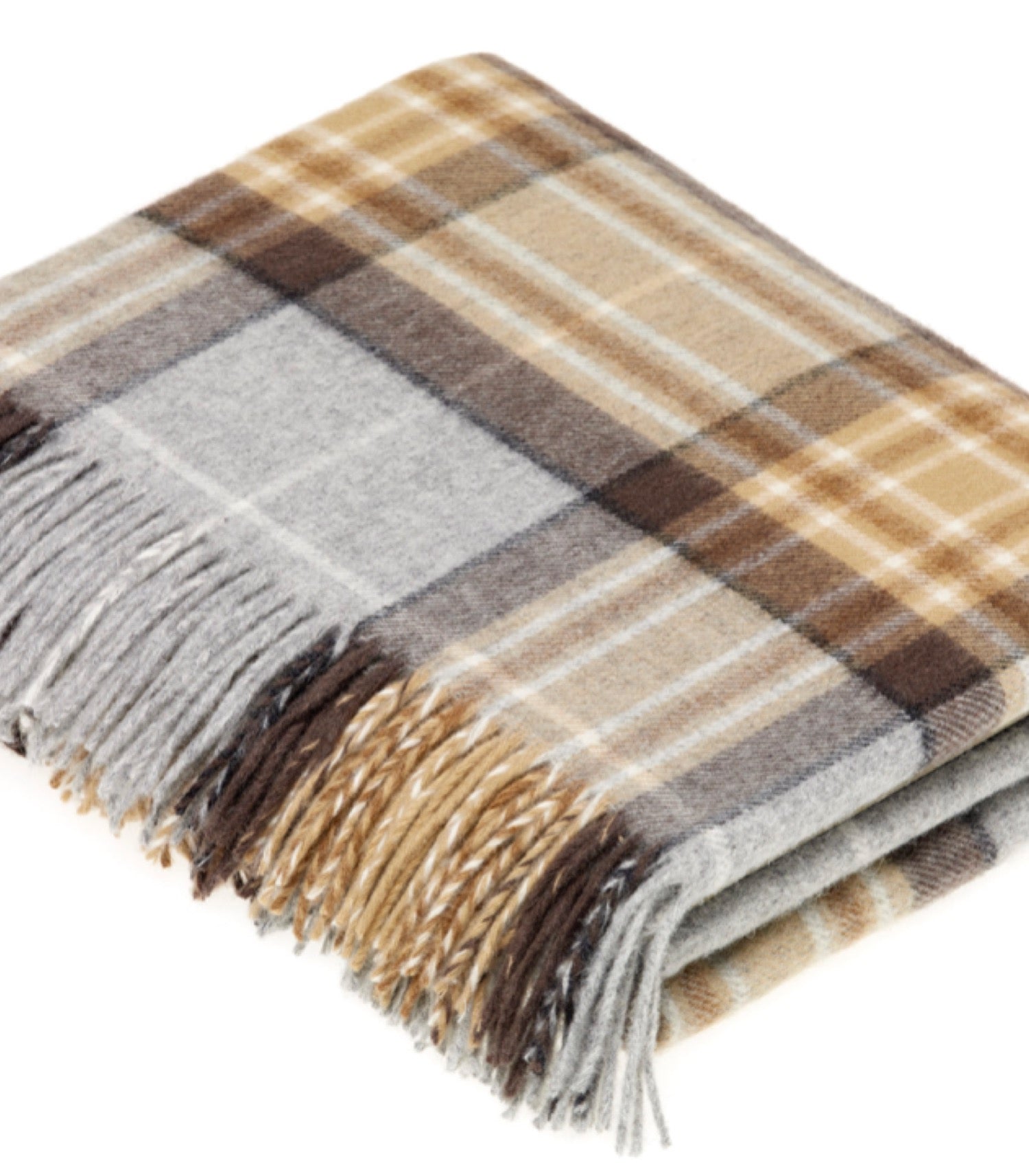 Plaid Laine Mérinos Écossais Mc Kellar - 140 x 185 cm, B at Home, idée cadeau déco