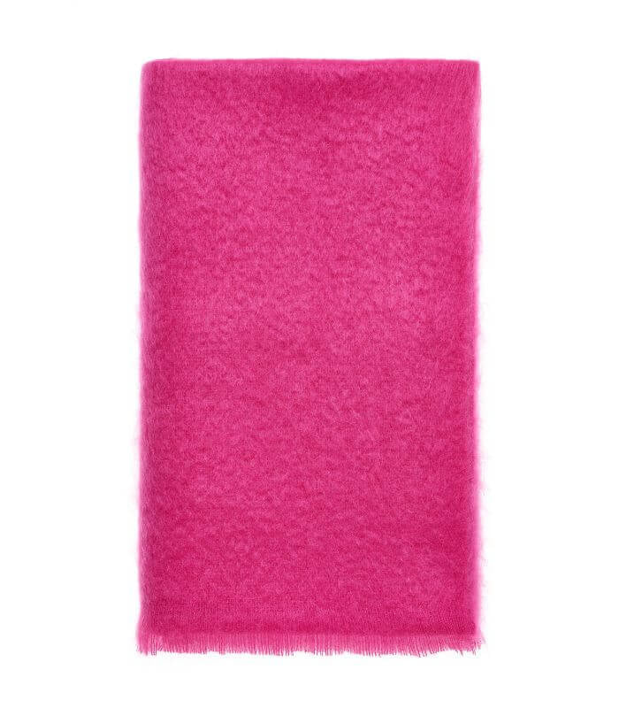 Plaid Mohair Rose Luxe 140 x 180 cm, B at Home, gros plan sur la matière