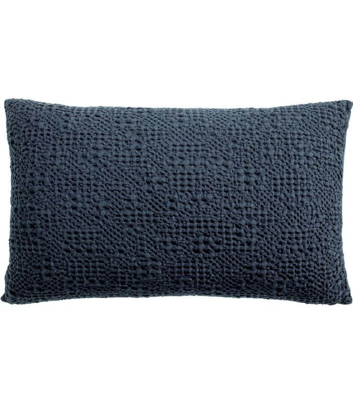 Coussin Coton Tana Bleu Cobalt 40 x 65 cm, Vivaraise