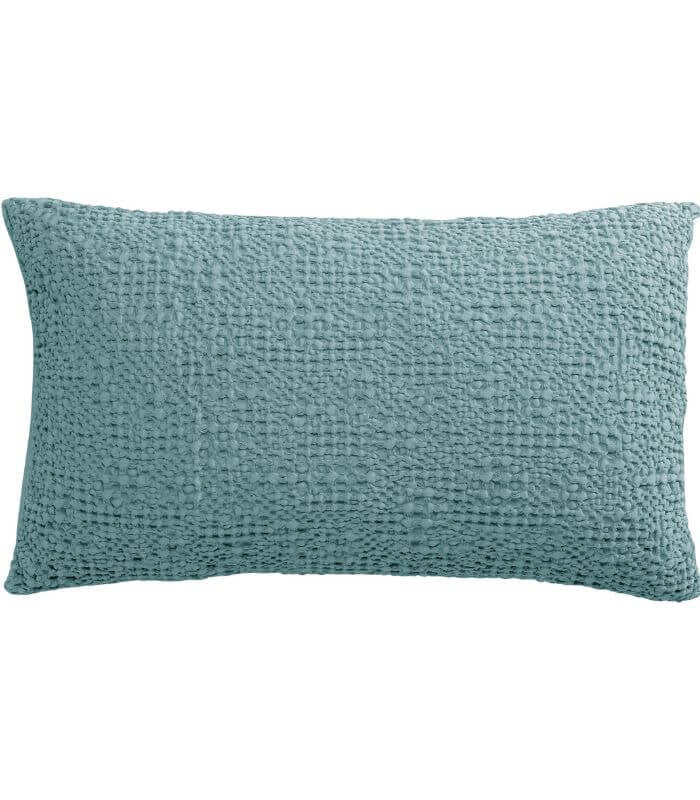 Coussin Coton Tana Bleu Alizée 40 x 65 cm, Vivaraise