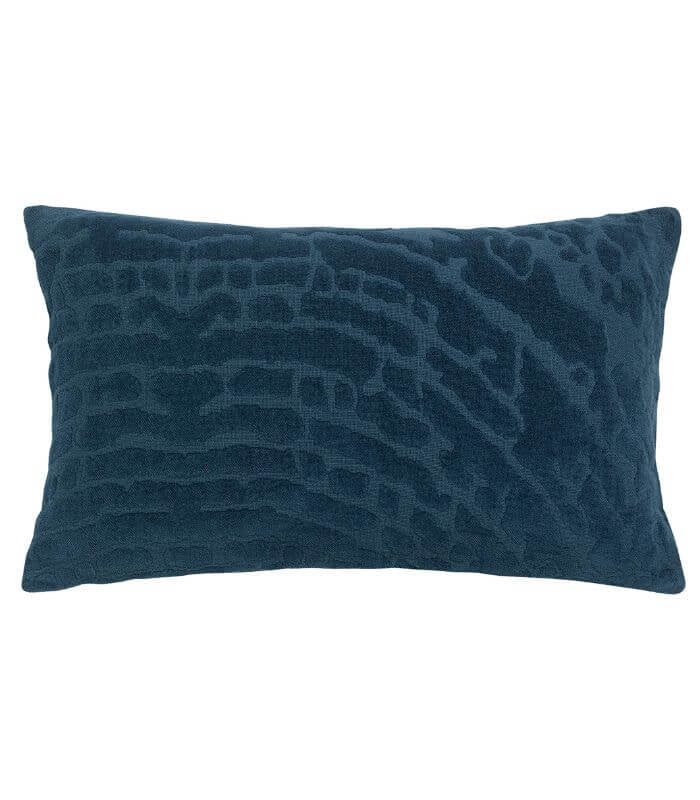 Coussin Coton Ines Encre, Vivaraise, gros plan sur la matière