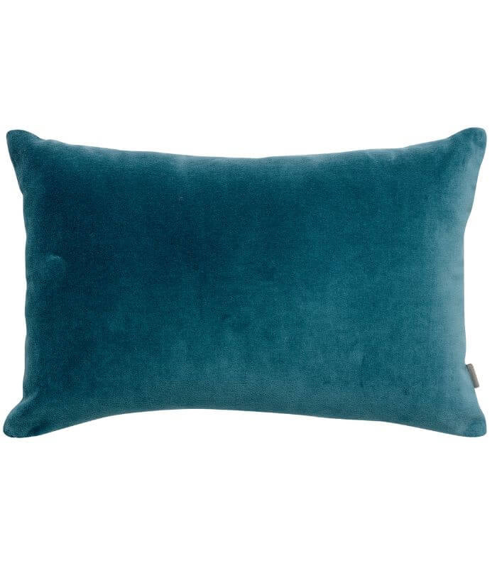 Coussin en Velours ELISE Bleu Riviera, Vivaraise, ambiance cocooning