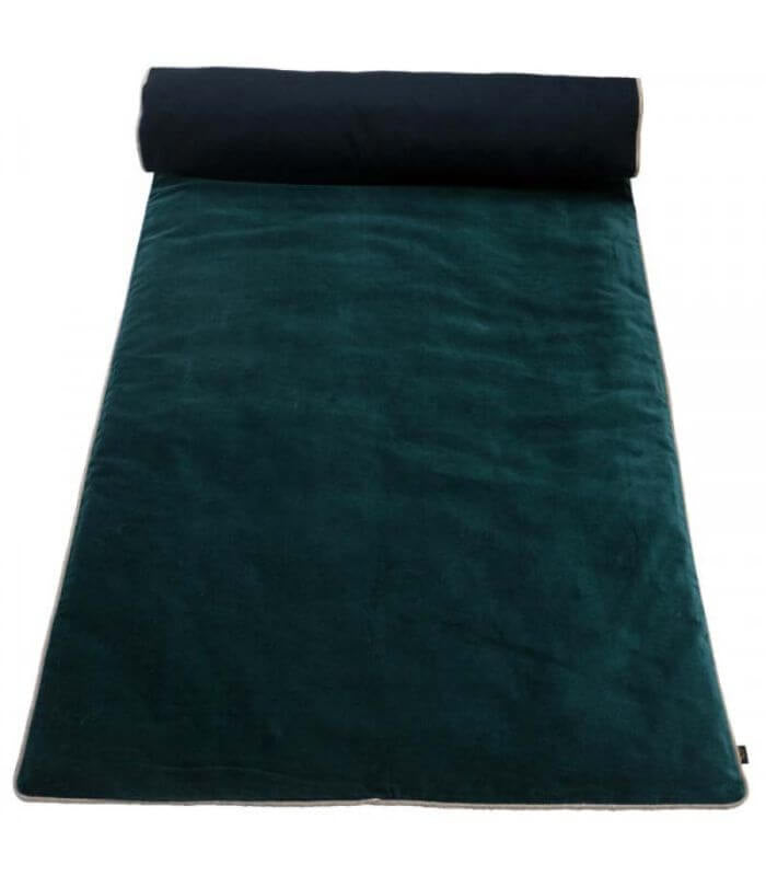 Edredon Bout de Lit Velours Peacock 85 x 200cm, Plaid Addict