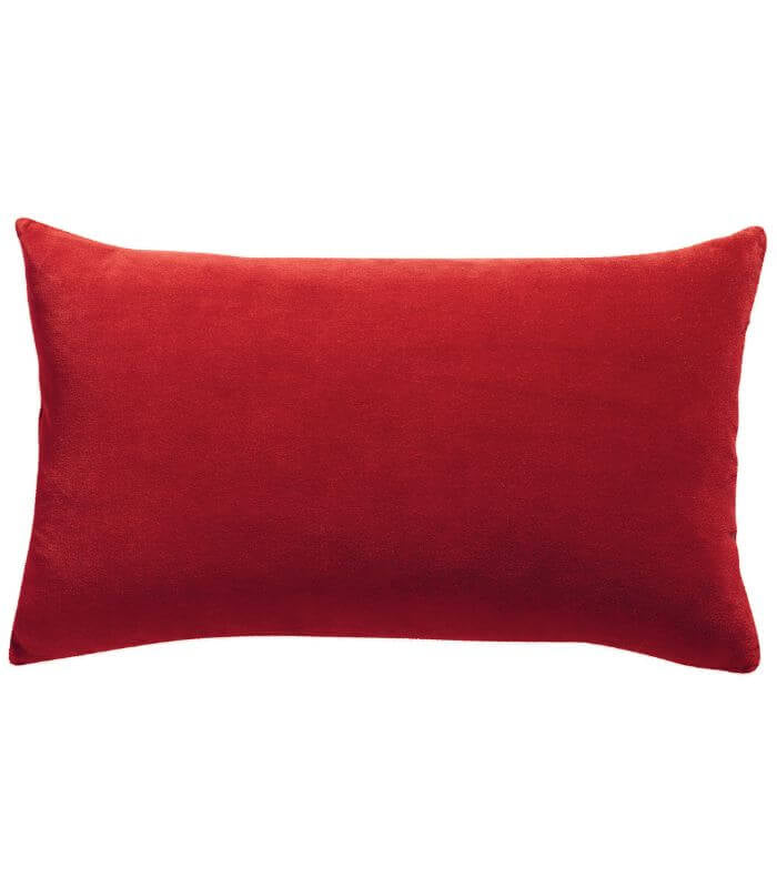 Coussin en Velours ELISE Rouge Groseille 40 x 65 cm, Vivaraise