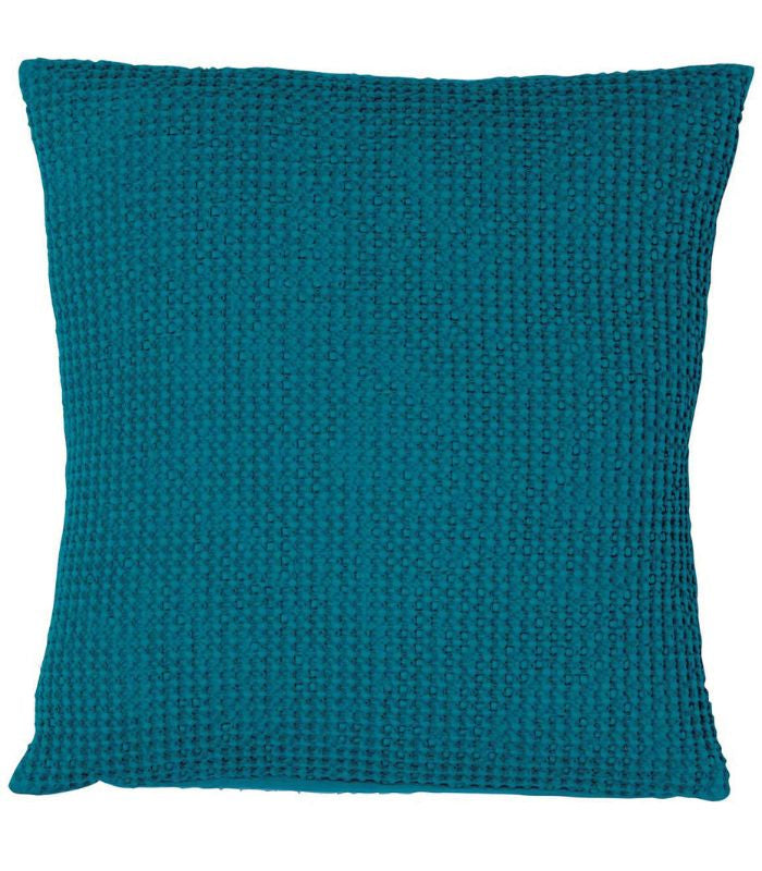Coussin Coton MAIA Bleu Topaze, Vivaraise