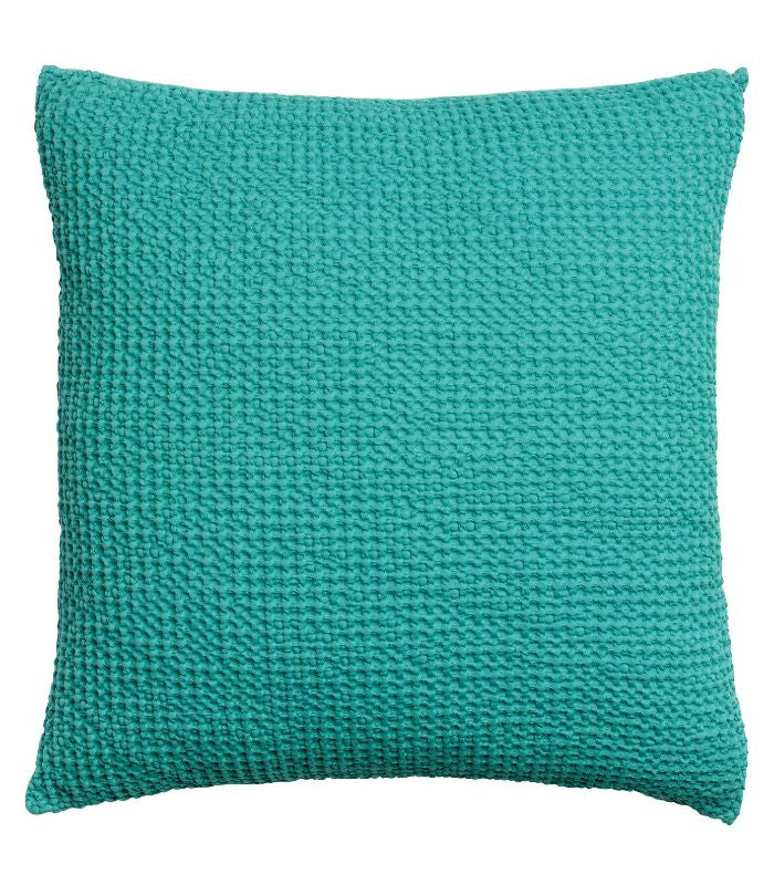 Coussin Coton MAIA Bleu Lagon, Vivaraise
