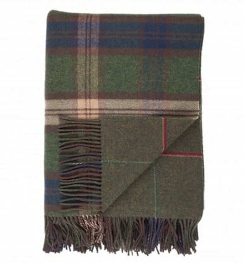 Plaid Laine Écossais Réversible Luxe Forth - en Pure Laine - tissé en Angleterre