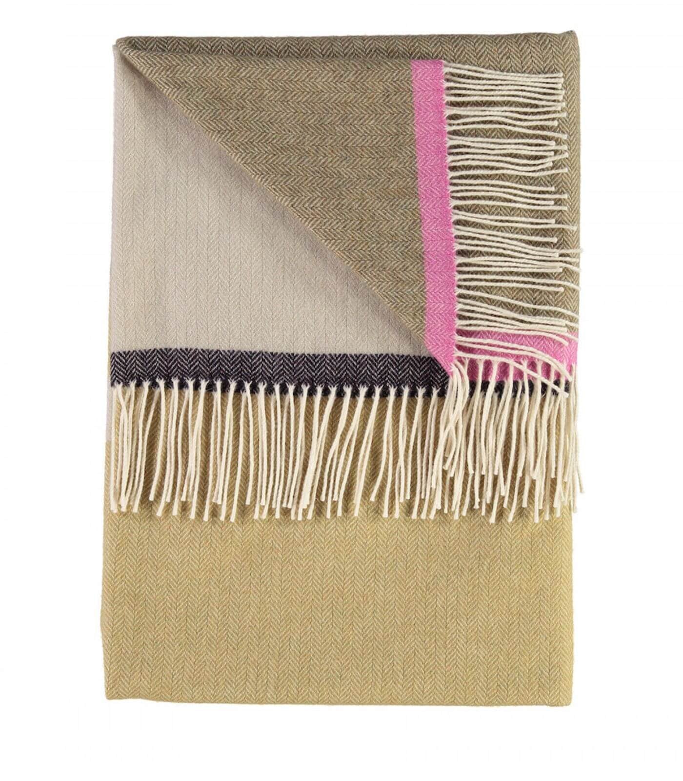 Plaid Pure Laine Jessie Quinel 150 x170 cm, Twig