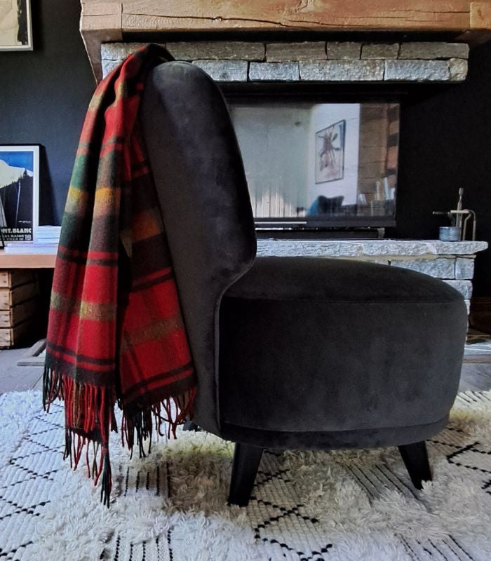 Plaid Écossais Dark Maple - vue lifestyle sur canapé ou lit