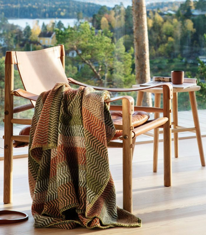 Plaid Pure Laine FRI Vert 150 x 200 cm, Roros Tweed, tissé en Norvège