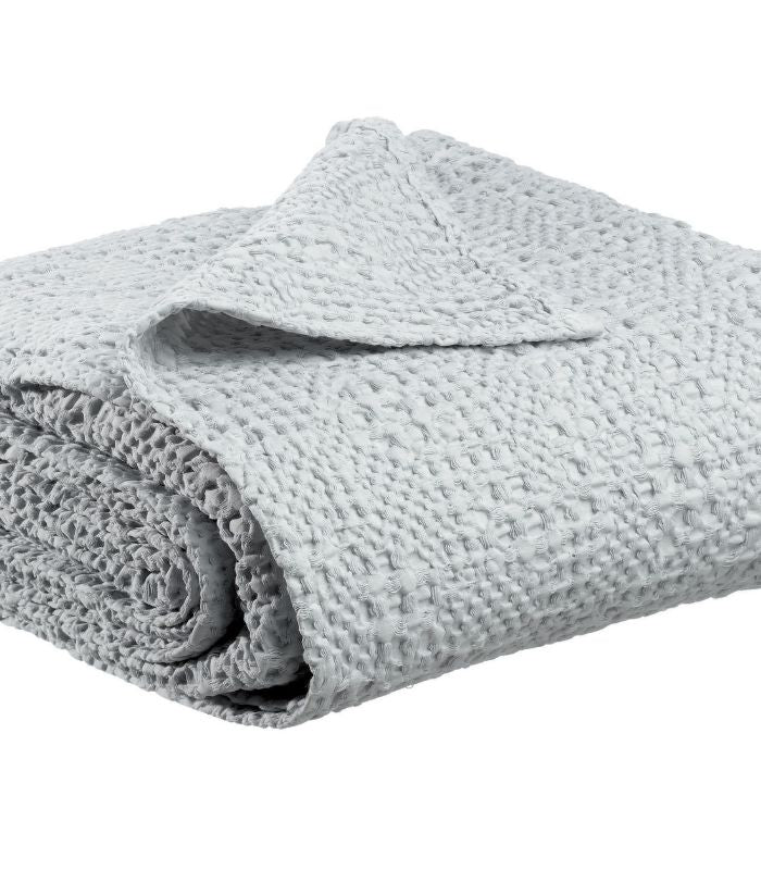 Jeté de canapé/Couvre-lit 100% coton TANA Gris Perle, Vivaraise