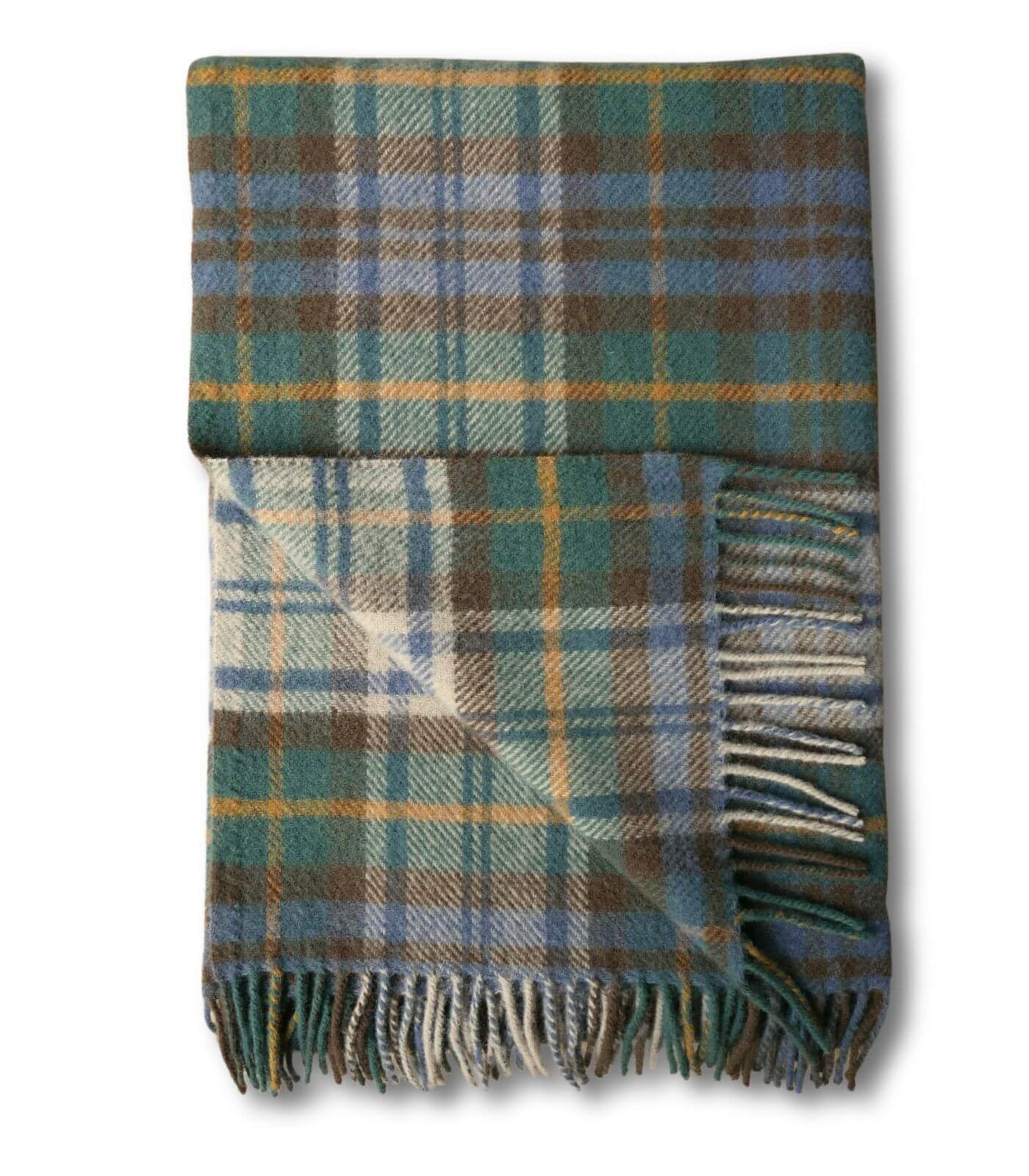Plaid Pure Laine Écossais Antique Dress Gordon 150 x 183 cm, The Mill, tissé en Angleterre