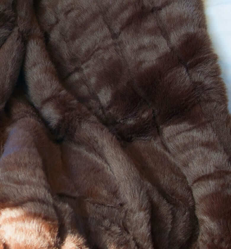 Plaid Fausse Fourrure Marron - en Fausse Fourrure - haut de gamme